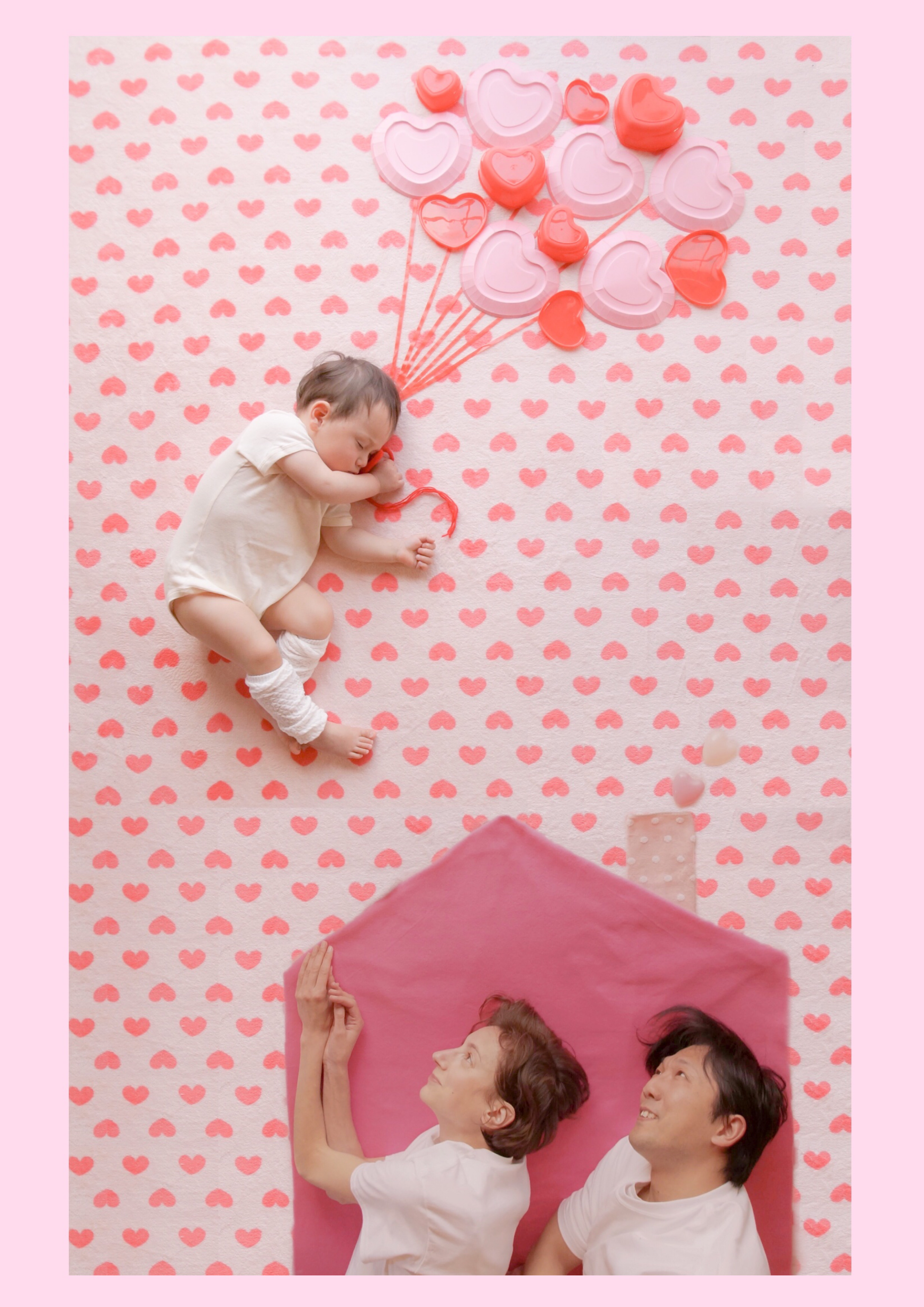 NEW】寝相アート®『Family Love』家族写真(2021.07.17) 寝相アート®